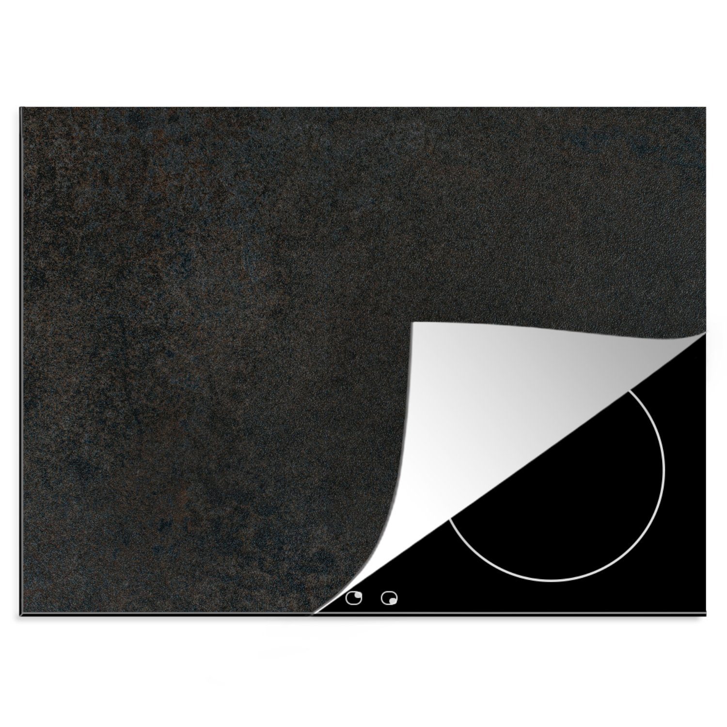MuchoWow Herdblende-/Abdeckplatte Beton - Zement - Grau - Induktionsschutz, Vinyl, (1 tlg), 60x52 cm, Mobile Arbeitsfläche nutzbar, Ceranfeldabdeckung