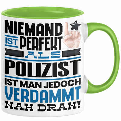 Trendation Tasse Polizist Geschenk Tasse Lustige Geschenkidee für Polizist Geburtstag K