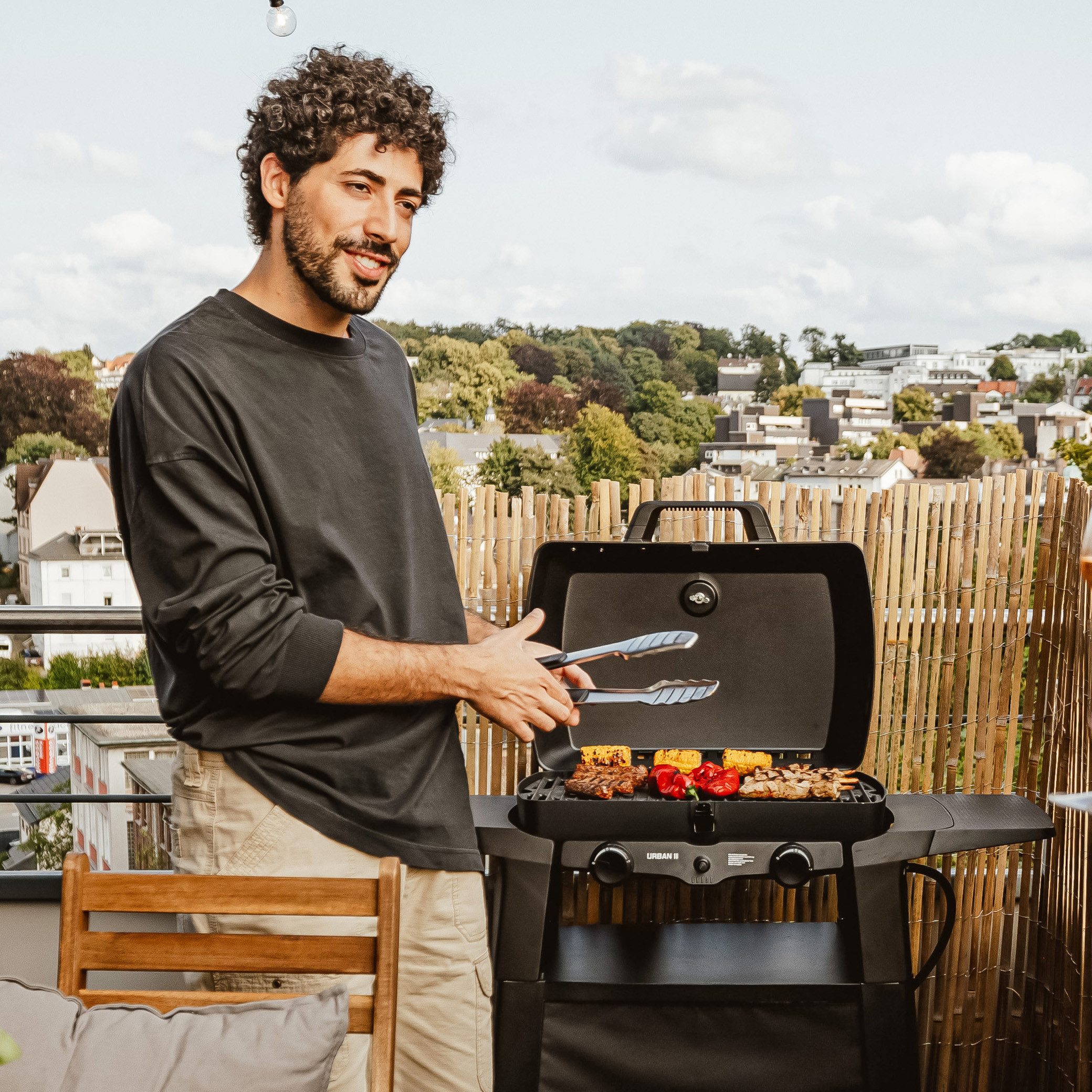 Enders® Gasgrill Urban Trolley Gas Grill - Gasgrill 2 Brenner, mobil mit Grillwagen