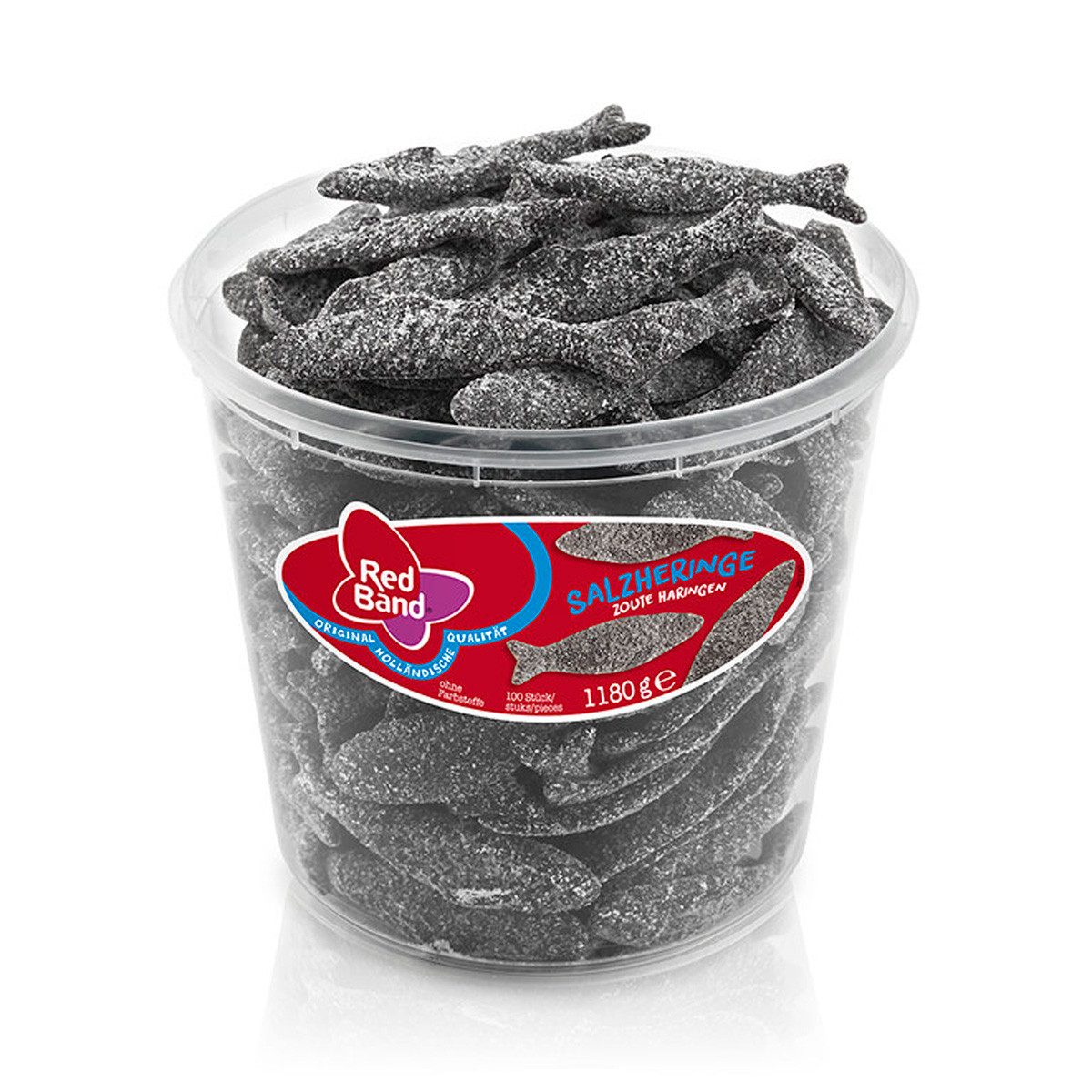 Red Band Süßigkeit, Red Band Salzheringe Lakritz salzig gezuckert Enthält Süßholz 1180g