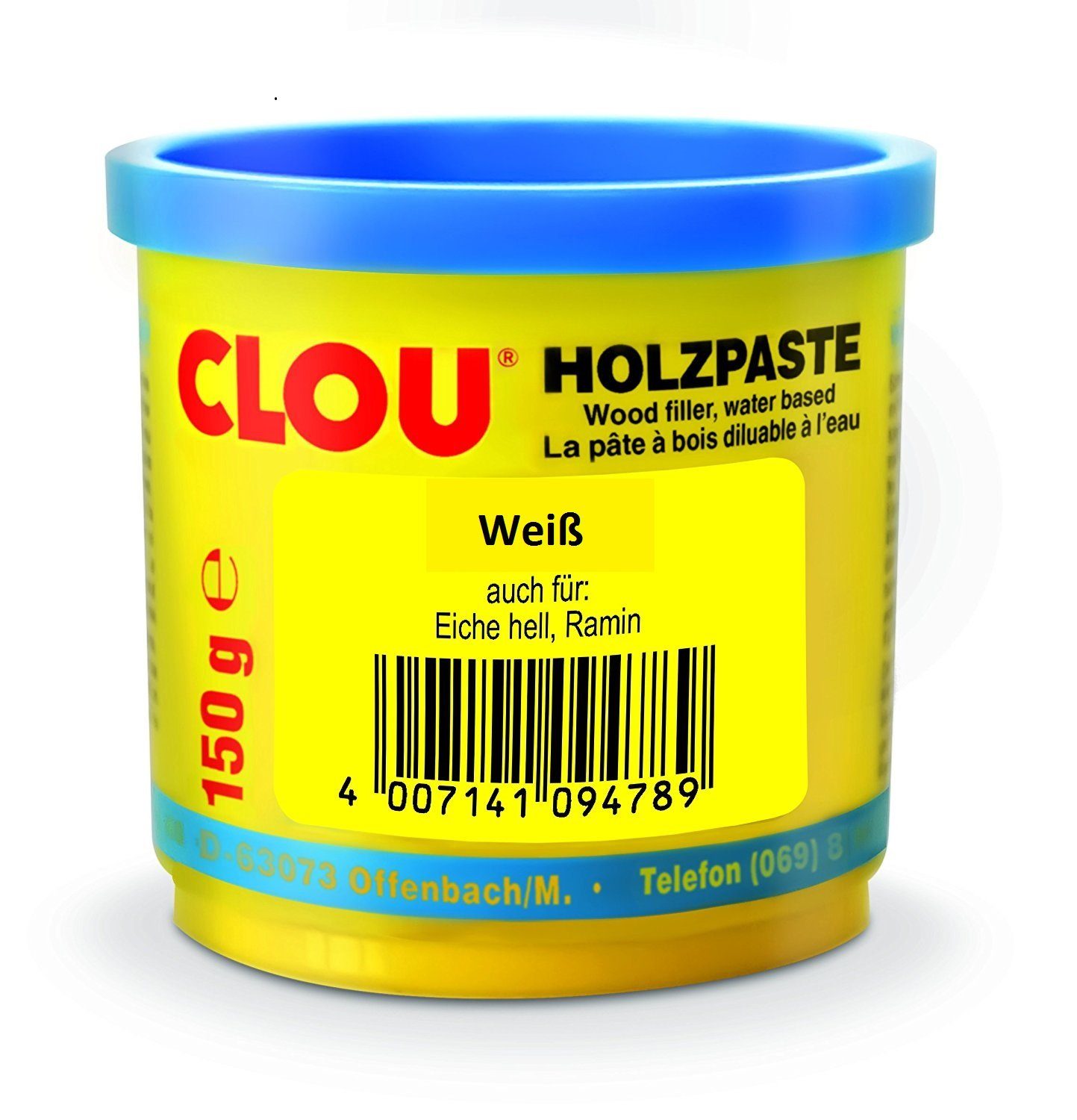 CLOU Spachtelmasse CLOU Holzpaste 16 Weiß Wasserverdünnbar 150g