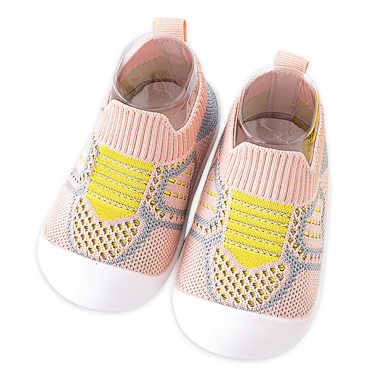 Daisred Krabbelschuhe Babyschuhe Kinder Barfußschuhe bequem Lauflernschuh Rosa