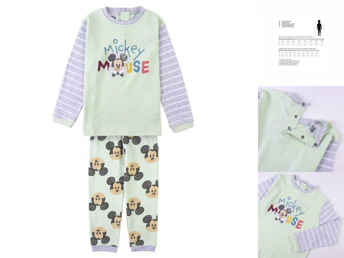 Disney Mickey Mouse Pyjama 18 Monate Kinder Langarm Pyjama 2 Teiler Schlafanzug Nachtwäsche Micke