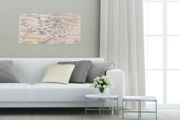 KUNSTLOFT Gemälde Alle für einen 100x50 cm, Leinwandbild 100% HANDGEMALT Wandbild Wohnzimmer