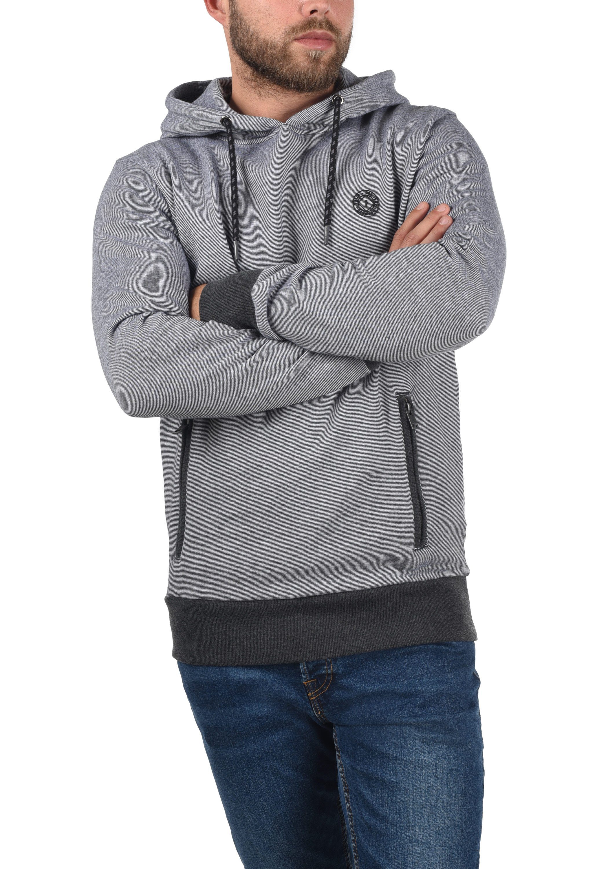 (1940071) Grey Hoodie Melange Kapuzensweatshirt SDRaffa Dark !Solid