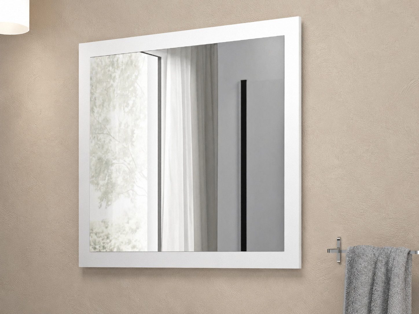 welltime Badspiegel Garda, Waschbeckenunterschrank,Breite 80 cm,Waschtisch (1-St), Breite 80 cm- Passend zur Serie Garda
