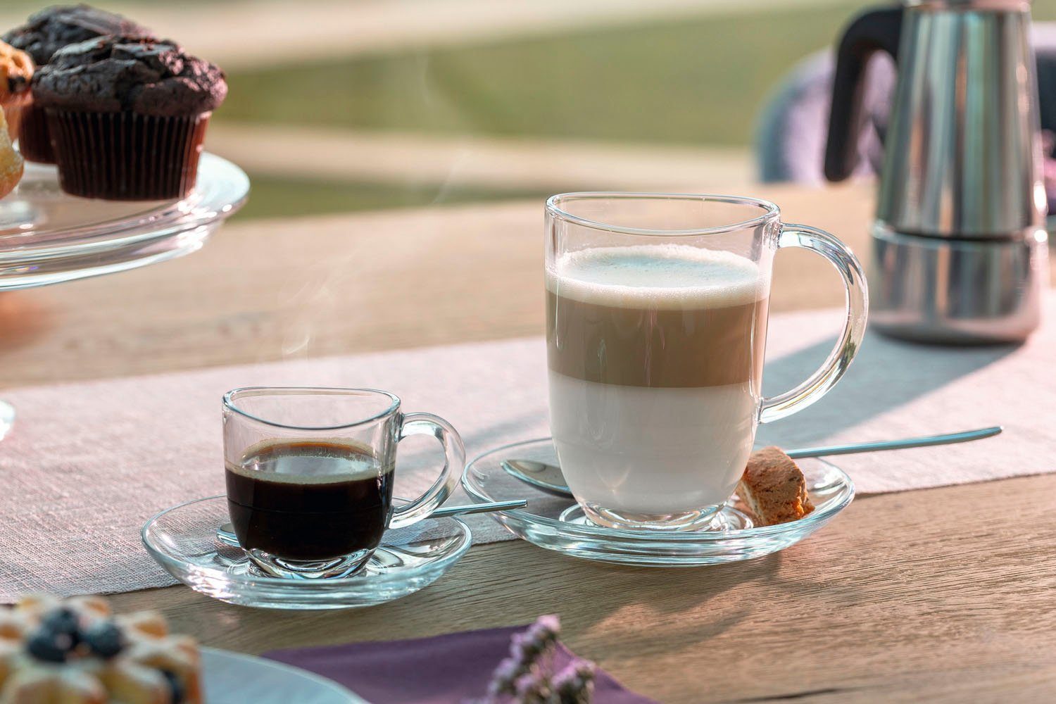 LEONARDO Espressotasse NAPOLI, 6-tlg., Glas, 80 ml, 6-teilig