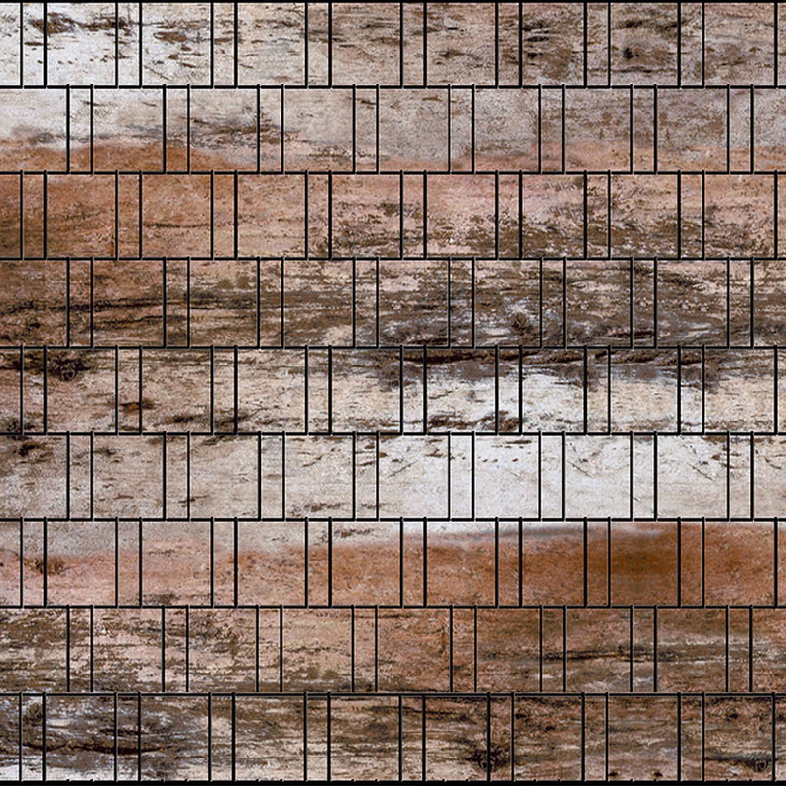zaunzu Sichtschutzstreifen Holzwand - Bedruckter Sichtschutz 2,5m x 1,8m, (1 Rolle, Zaundruck Sichtschutzstreifen), Fotodruck für Doppelstabgitter