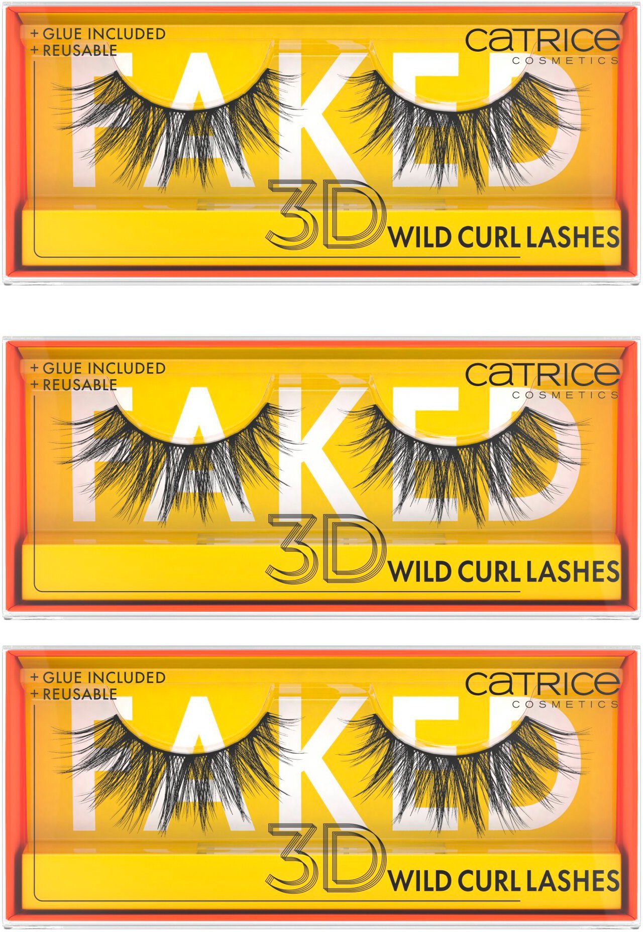 Neueste und Beste Catrice Bandwimpern Faked 3D tlg. Lashes, Set, Wild Curl 3