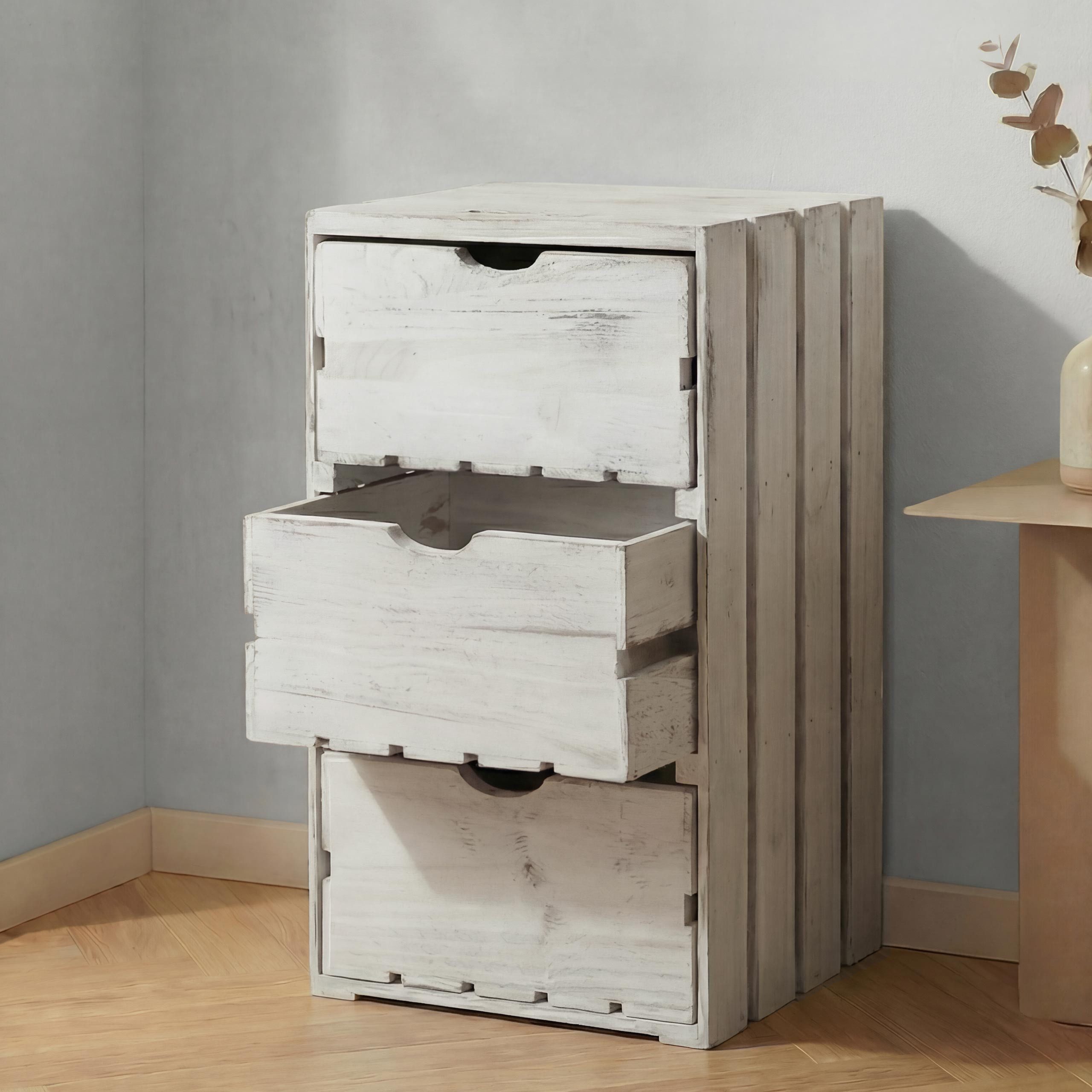 MCW Schubkastenkommode MCW-C62-K, 3 Schubladen, Auch als Aufbewahrungskiste nutzbar, fertig montiert