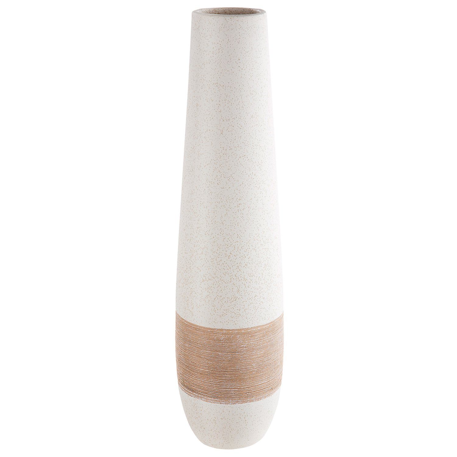 GILDE Dekovase GILDE Bodenvase Olbia - braun-creme - H. 46cm x D. 12cm