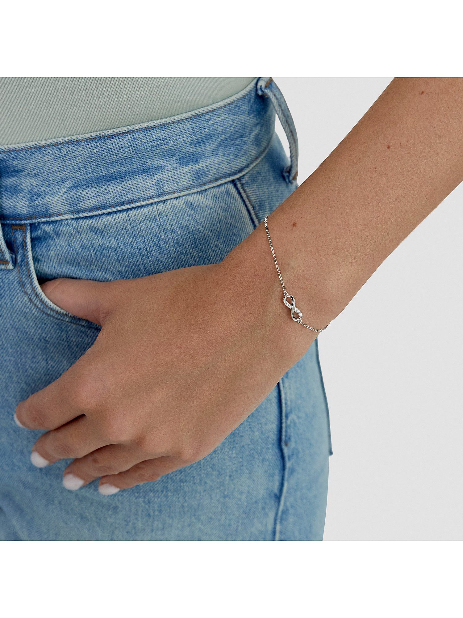 s.Oliver Armband S.Oliver Damen-Armband 925er Silber 8 Zirkonia