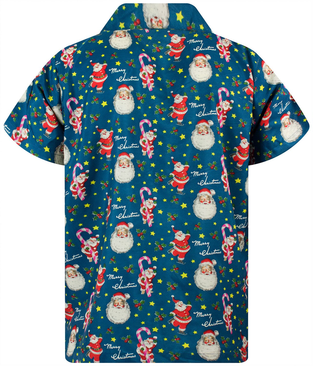 King Kameha Hawaiihemd Christmas Candycane Funky Hawaii-Hemd Kurzarm Front- günstig online kaufen
