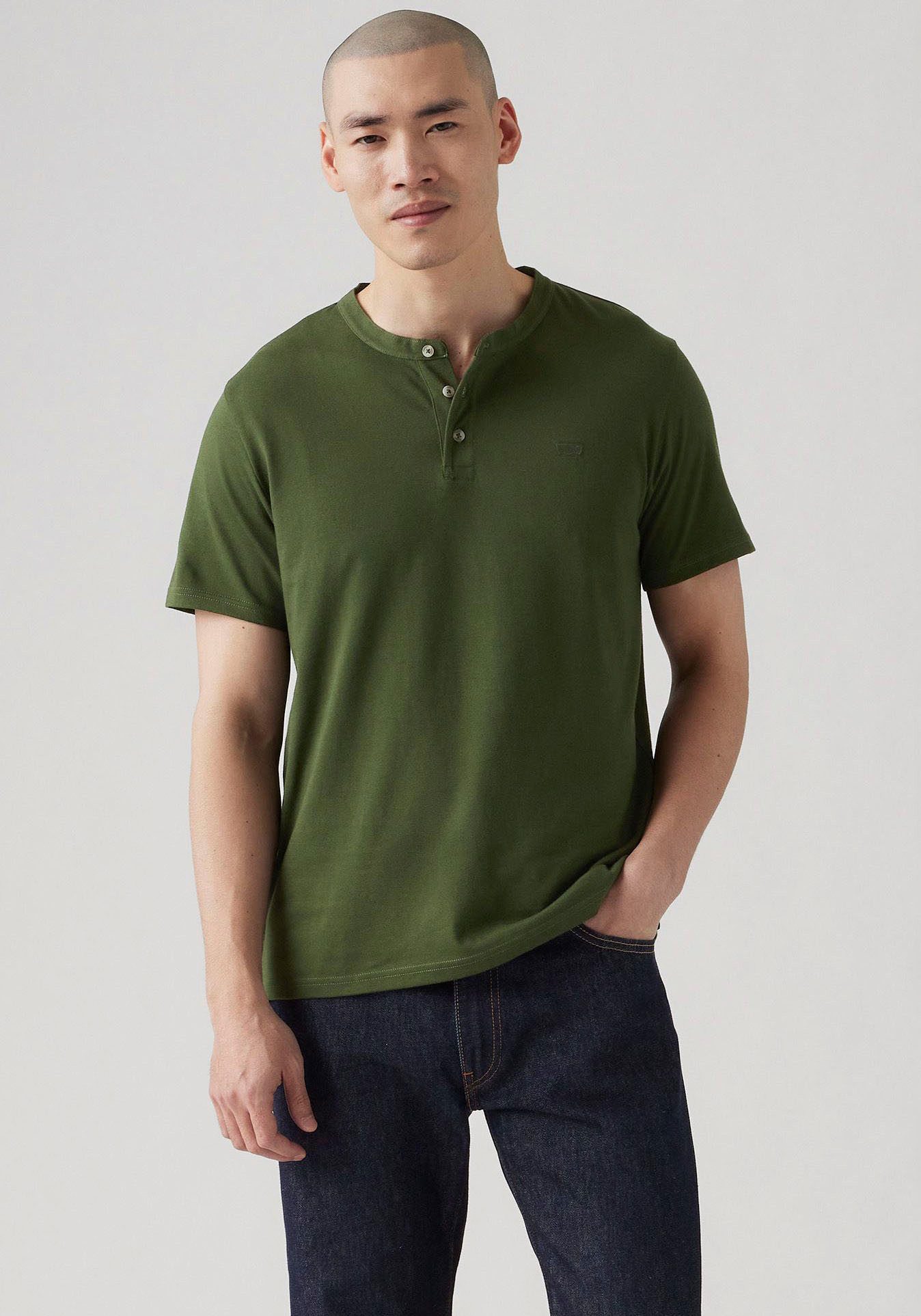 Levi's® Henleyshirt mit Logo Stickerei