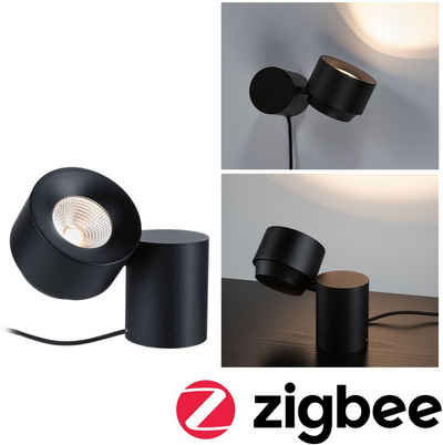 Paulmann Tischleuchte »Puric Pane Smart Home Zigbee 230V«, LED, dimmbar, Schwarz/Grau, Metall