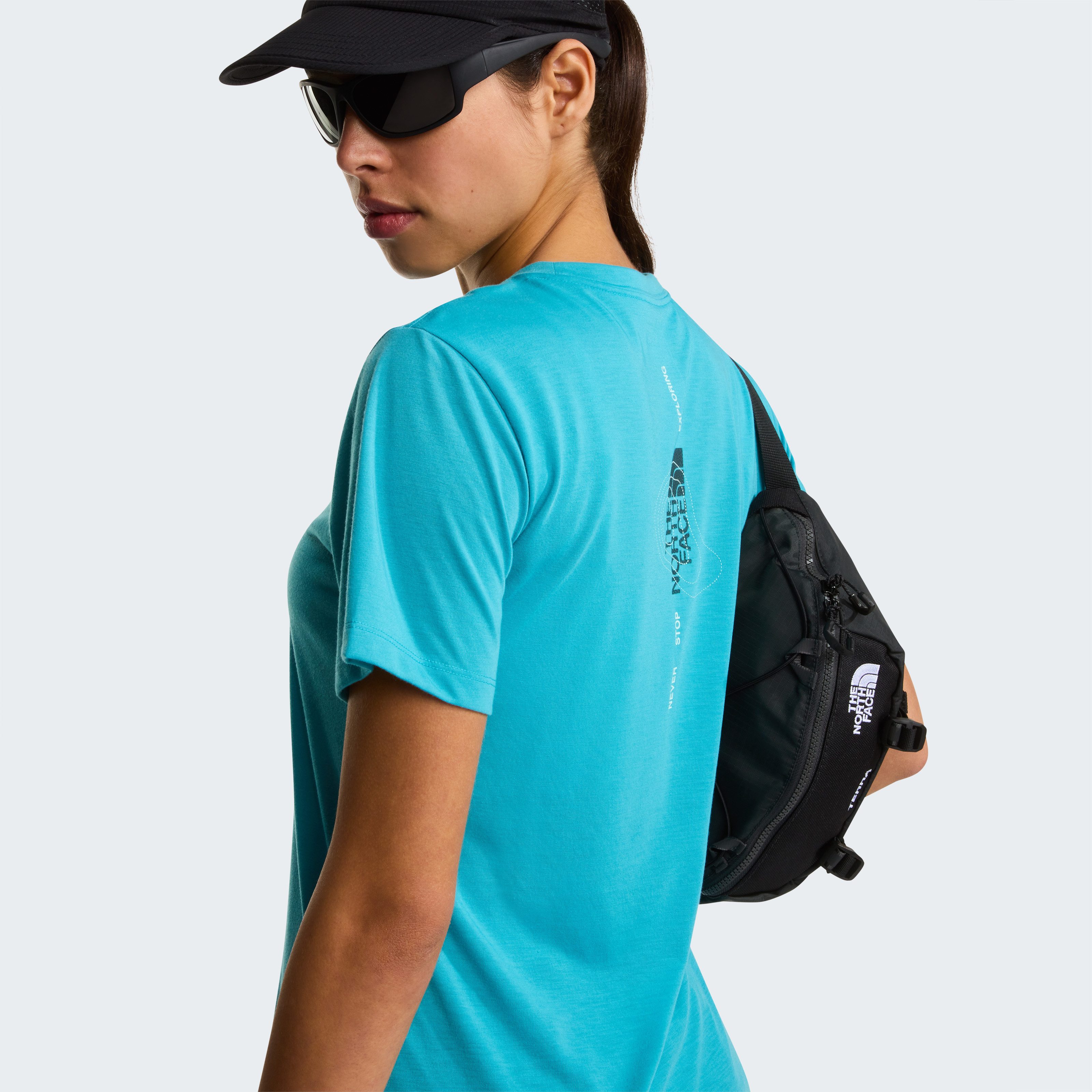 The North Face T-Shirt W BITMAP LOGO SHORT SLEEVES TEE-GRAPHIC sportlicher Stil, Kurzarm, für Sportmode und Outdoormode