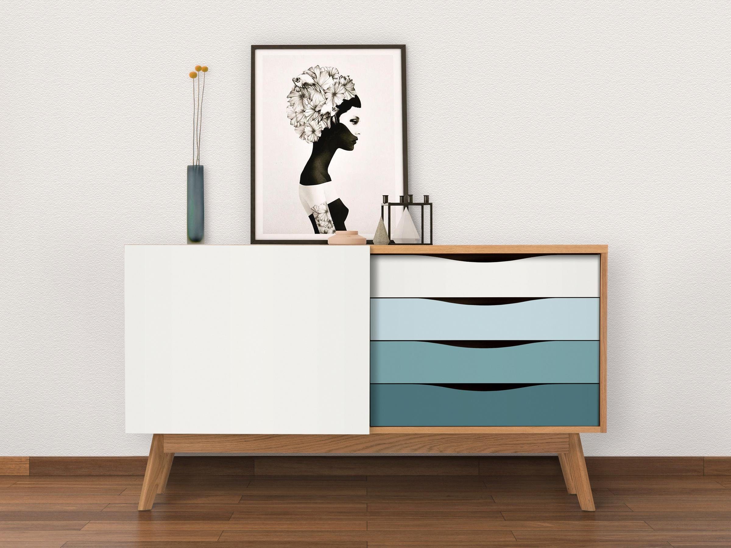 Woodman Sideboard Hilla, Kommode im angesagten skandinavischen Look, Breite 130 cm, FSC®