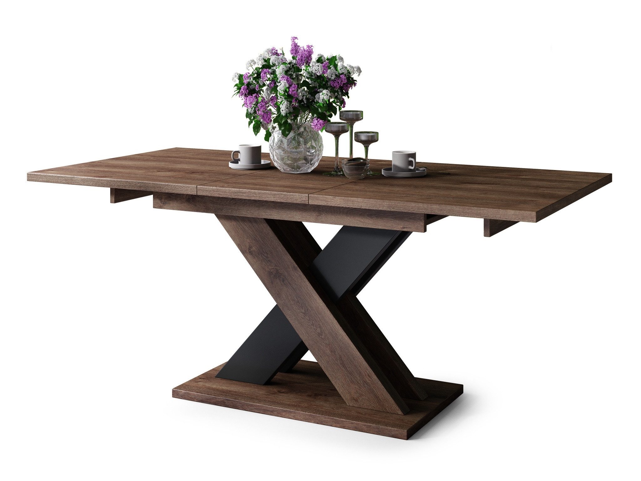 designimpex Esstisch Design Karo Tisch ausziehbar 140 - 180 cm Esszimmer