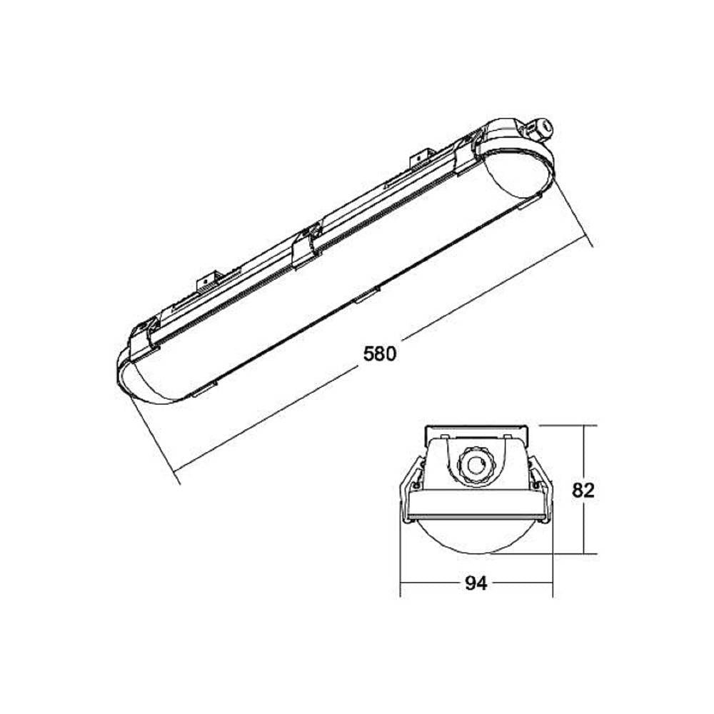 Brumberg Deckenleuchte LED-Feuchtraumleuchte 78011114, Wandmontage möglich