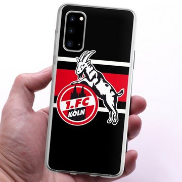 DeinDesign Handyhülle 1. FC Köln Offizielles Lizenzprodukt Colour Stripes 1.FC, Samsung Galaxy S20 Silikon Hülle Bumper Case Handy Schutzhülle