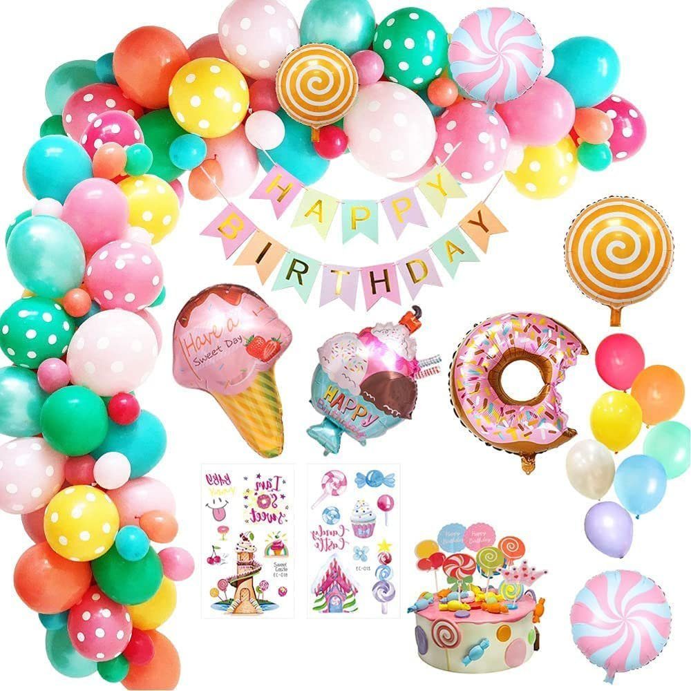 OUSPO Luftballon 60 Stück Geburtstag Deko Ballon Girlande Set für Mädchen  Party Deko