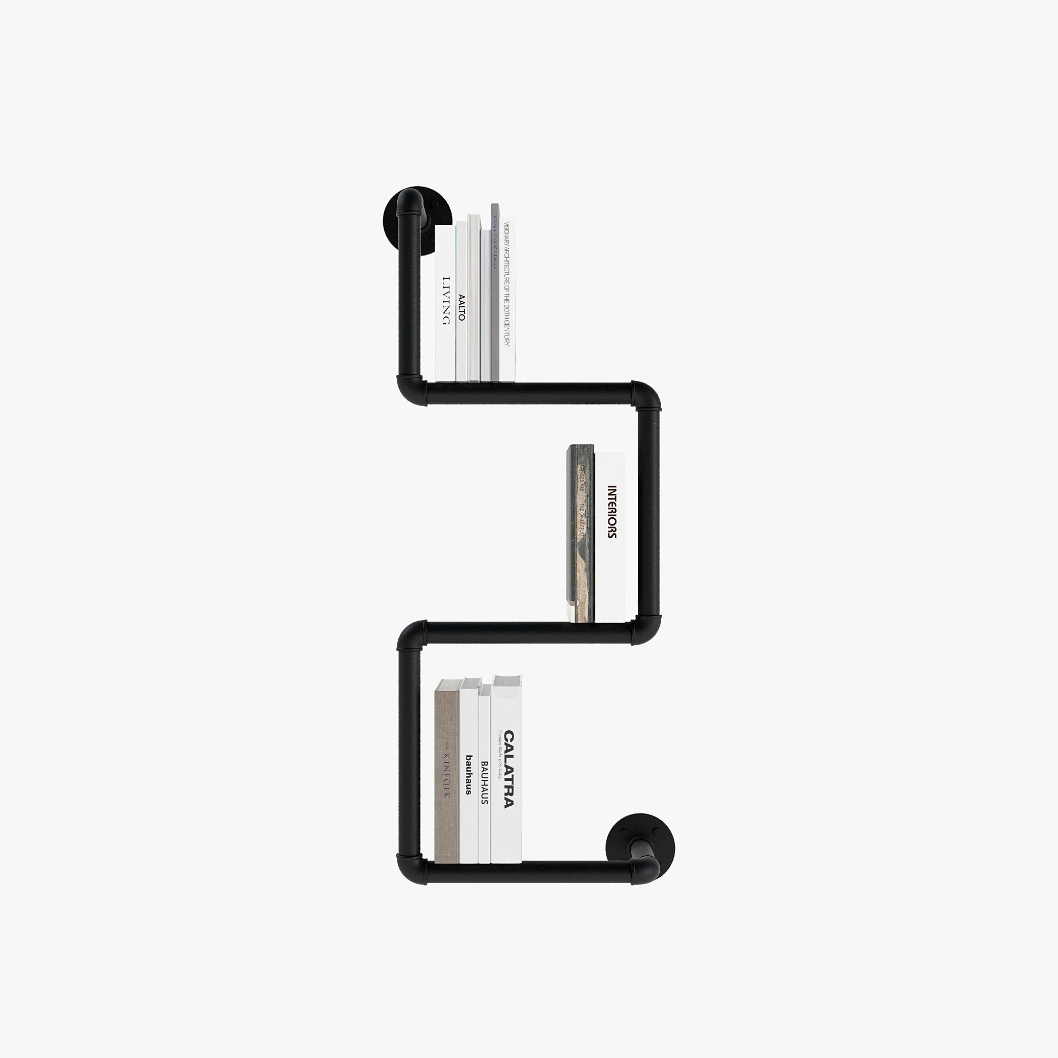 pamo. design Eckregal HARRY, schmales Bücherregal zu Wandmontage, Deko-Wandregal