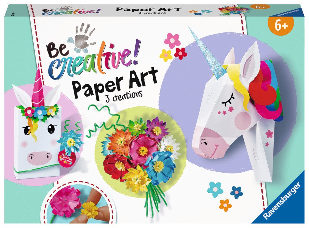 Ravensburger Verlag GmbH Kreativset Ravensburger Be Creative Bastelsets Paper Art Unicorn
