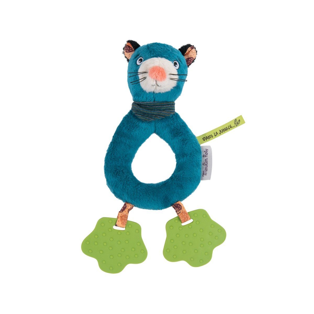 Beißring-Rassel Ring-Rassel Panther Zimba 25cm Greifling Beißring Baby