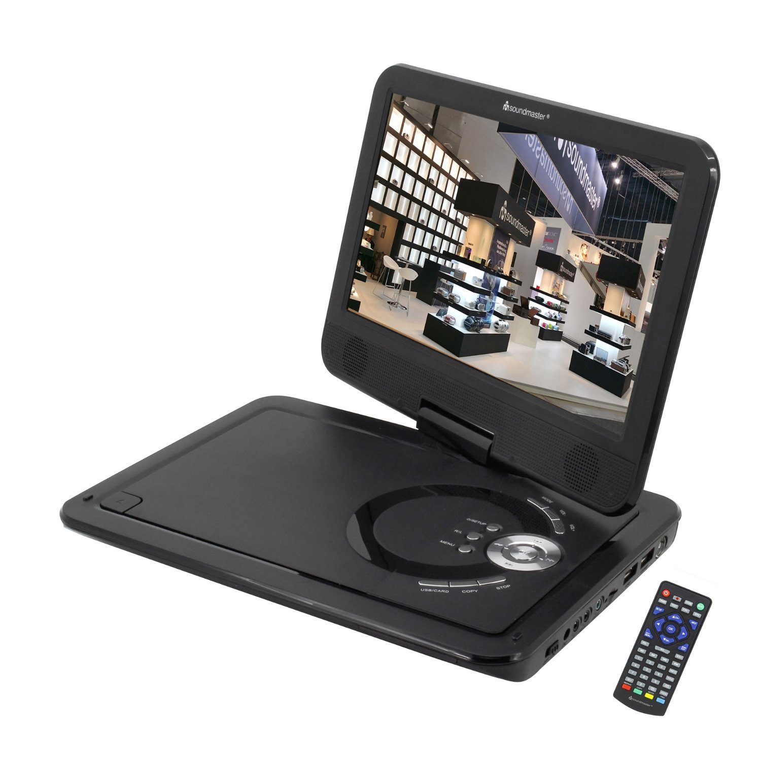 PDB1910SW tragbarer DVD-Player DVB-T2 HD-Tuner 10.1" 300 Spiele Portabler DVD-Player
