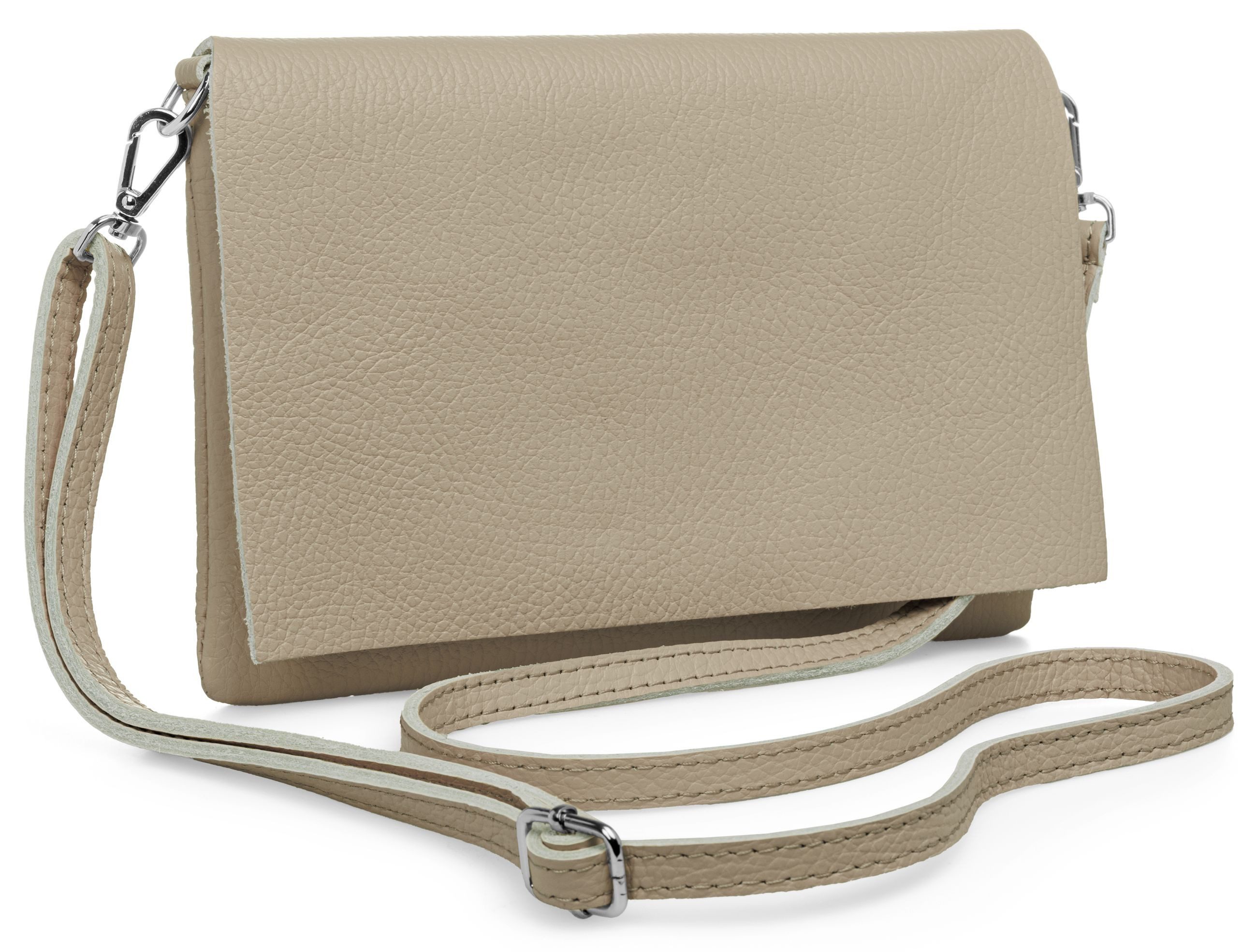 Caspar Clutch Abendtasche Stilvolle Damen Leder Tasche -CLASSIC LINE- Modell No.839, leicht, elegant & unempfindlich - 100% Echtleder - Handmade in Italy