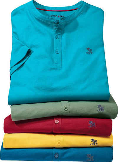 Otto Kern Kurzarmshirt (5er-Pack) aus 100% Baumwolle, formstabile, farbsatte und strapazierfähige Qualität