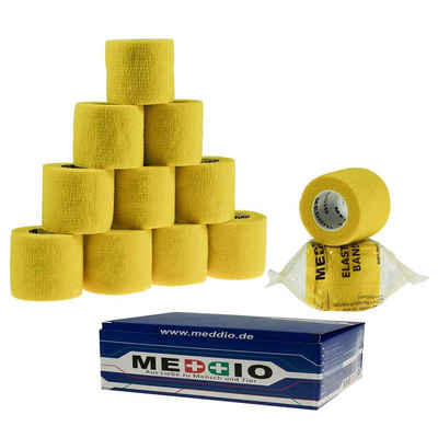 meDDio Pferdebandage 12 Haftbandagen Größe+Farbe wählbar, sunny yellow