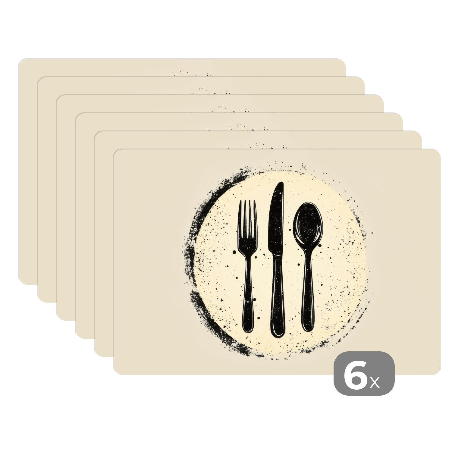 MuchoWow Platzset Schwarz - Besteck - günstig online kaufen