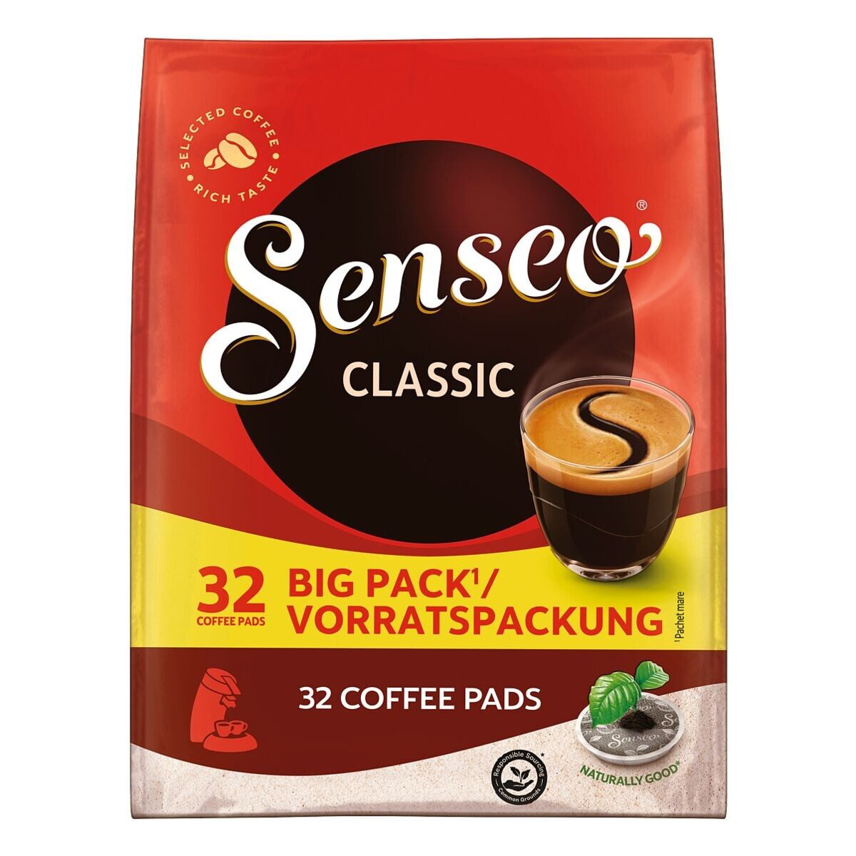 Philips Senseo Kaffee Classic, 32 Pads
