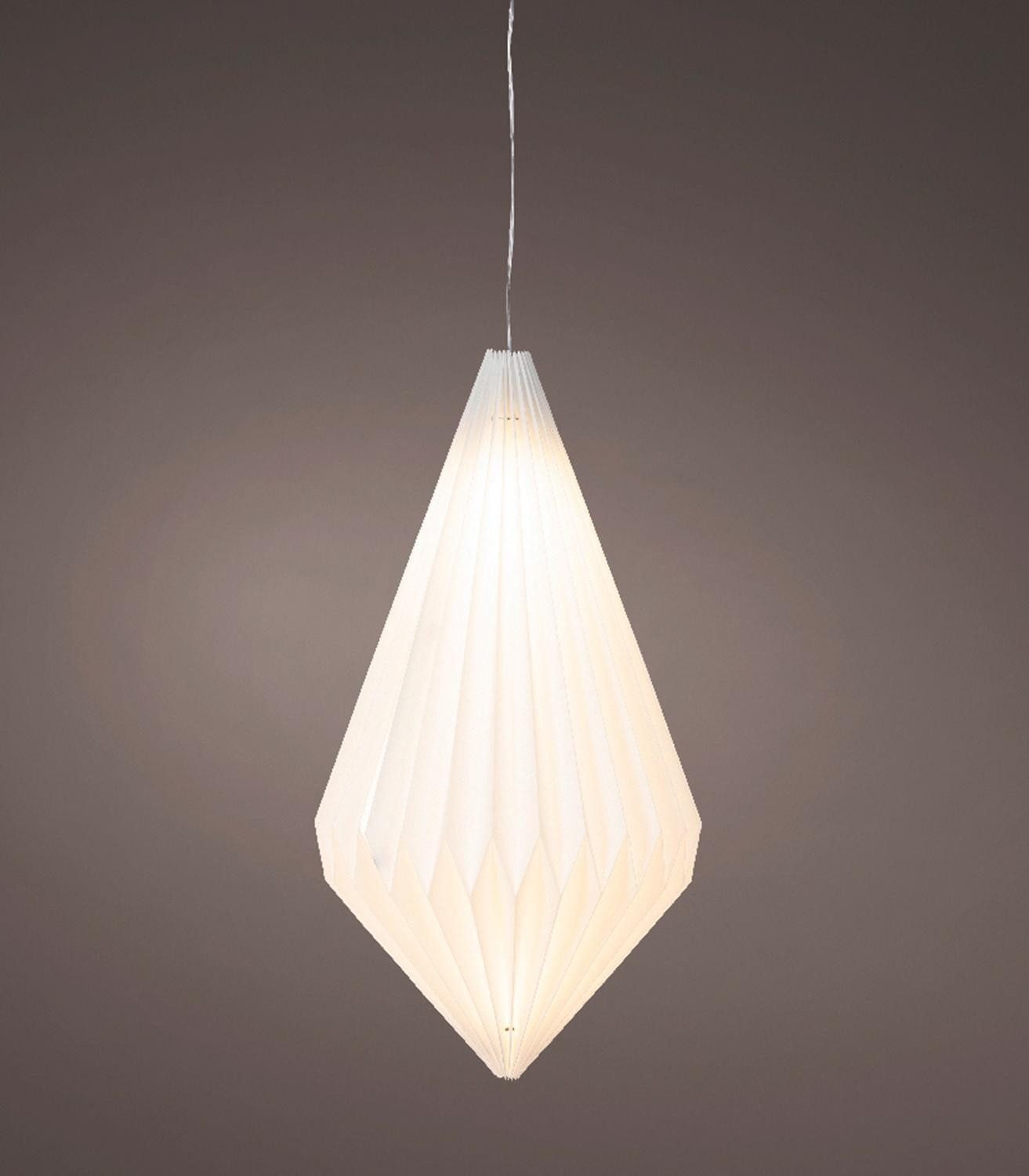 Kaemingk LED Dekolicht Ornament ILLIA, Batteriebetrieben, Weiß, Timerfunktion, LED fest integriert, Kunststoff, IP44 Spritzwassergeschützt, Ø 25 x H 42 cm