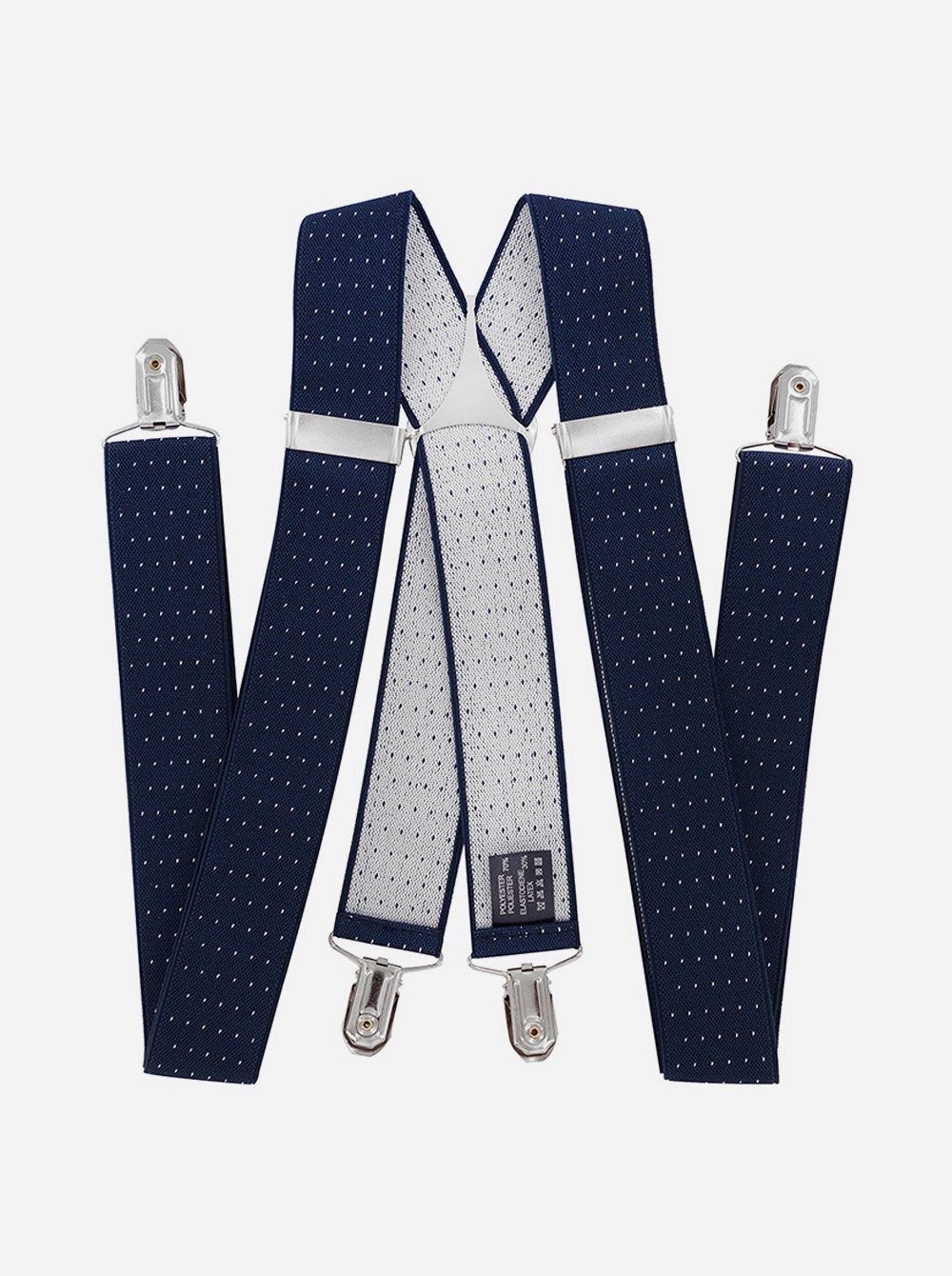 axy Hosenträger Herren Hosenträger mit Punkten 4 Stabile Clips X-Form 3,5cm Breit verstellbar und elastisch 120cm Lang