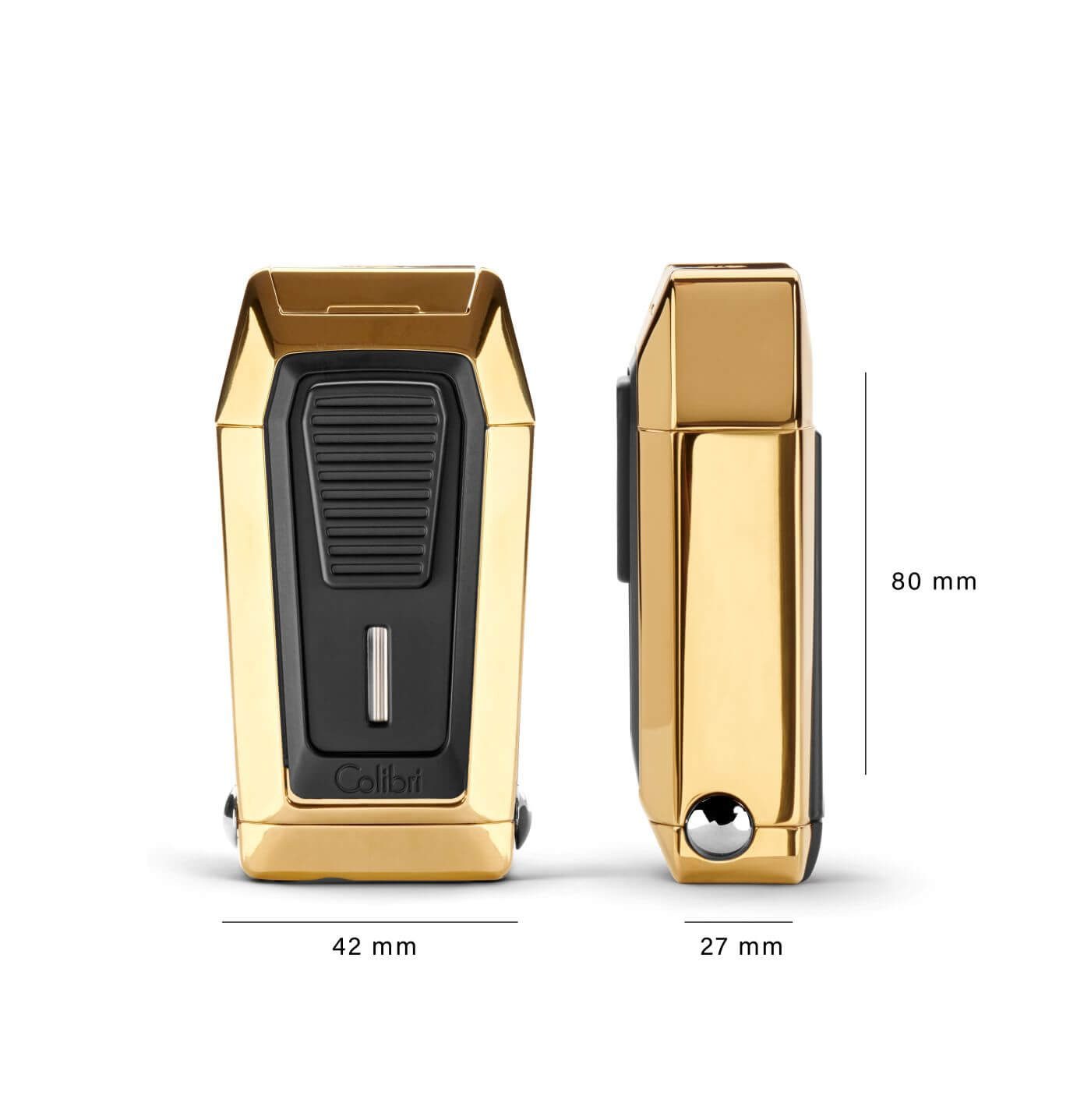 Colibri 1928 Feuerzeuge Quantum LI970C - Zigarrenfeuerzeug - Triple Jet Flame, integrierter Cutter V-Cut