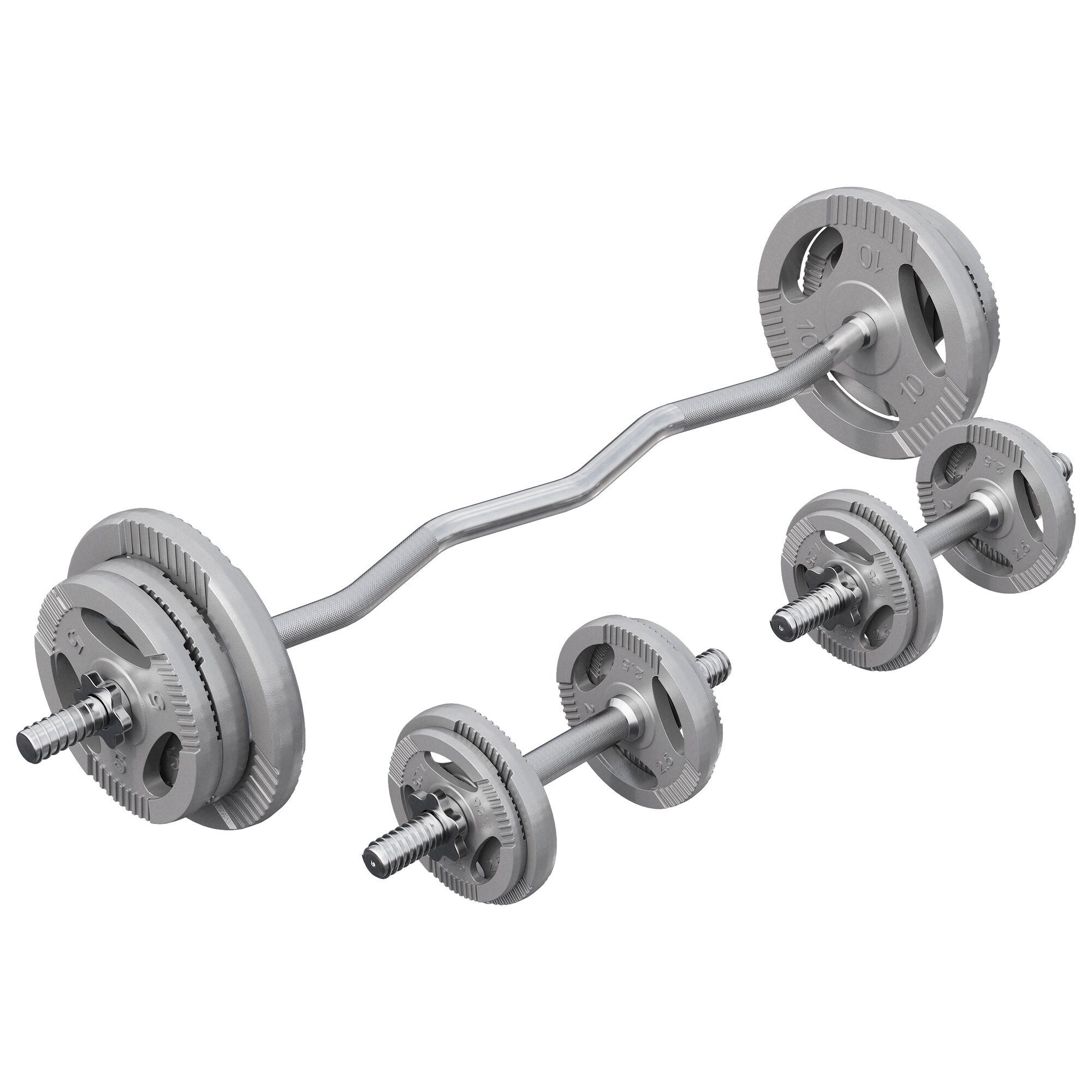 GORILLA SPORTS Hantel-Set SZ-Curlset Gusseisen Gripper 70 kg
