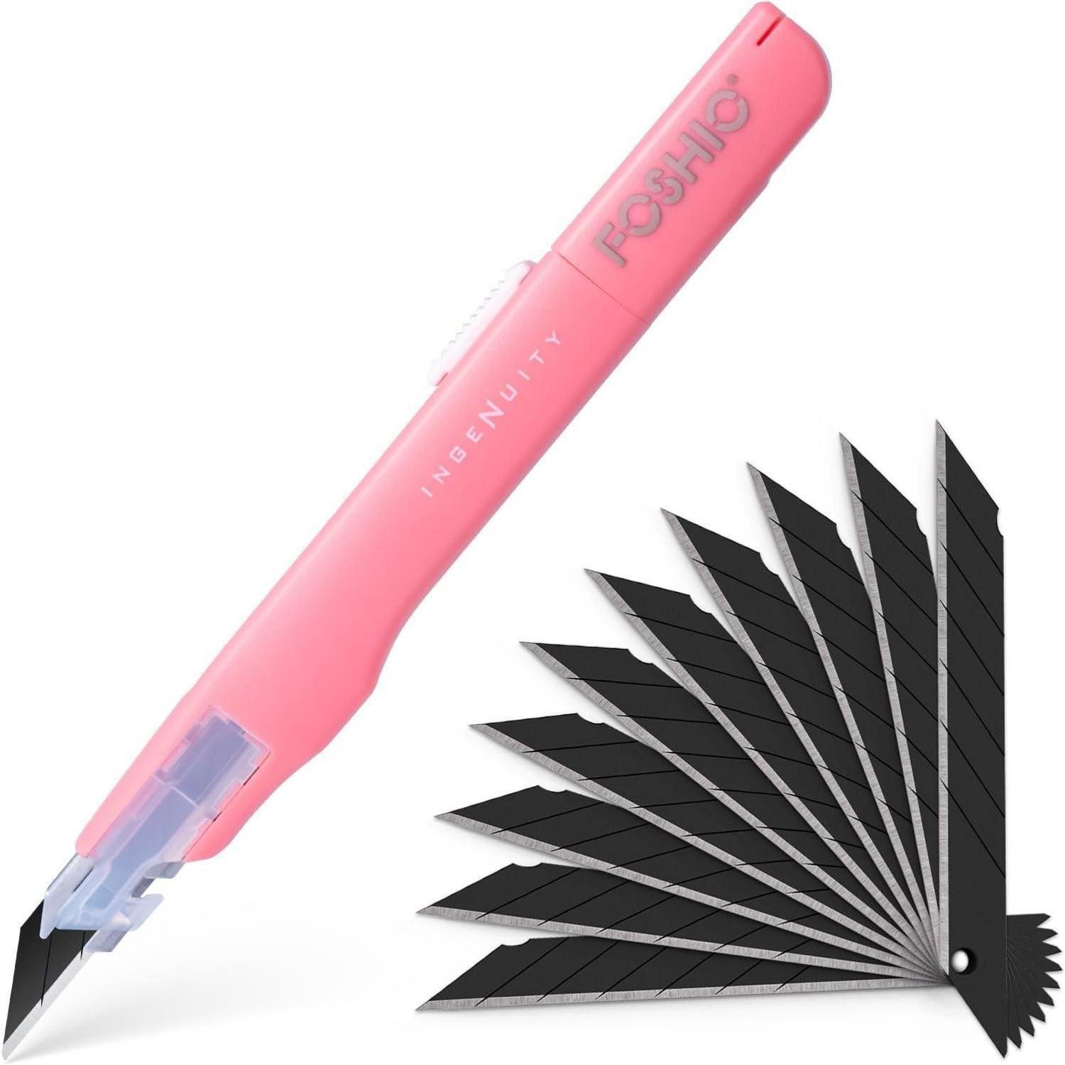 LuxusKollektion Cuttermesser Cuttermesser Abbrechklinge 30Grad 10er Folie Papier Basteln Rosa
