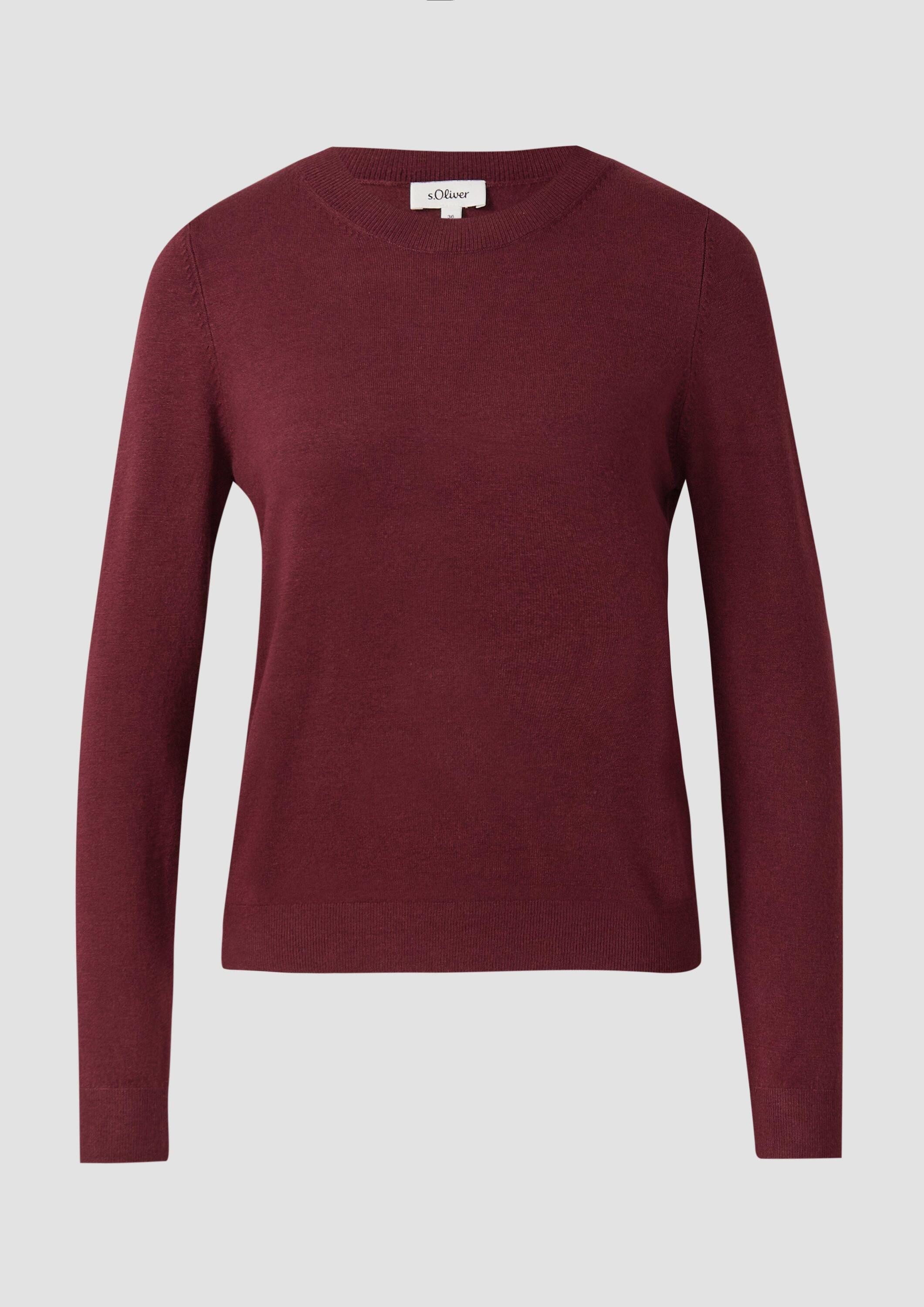 s.Oliver Longpullover Strickpullover Strickpullover aus Viskosemix