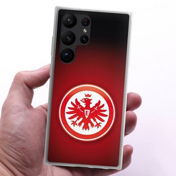 DeinDesign Handyhülle Eintracht Frankfurt Offizielles Lizenzprodukt Wappen, Samsung Galaxy S23 Ultra Silikon Hülle Bumper Case Handy Schutzhülle