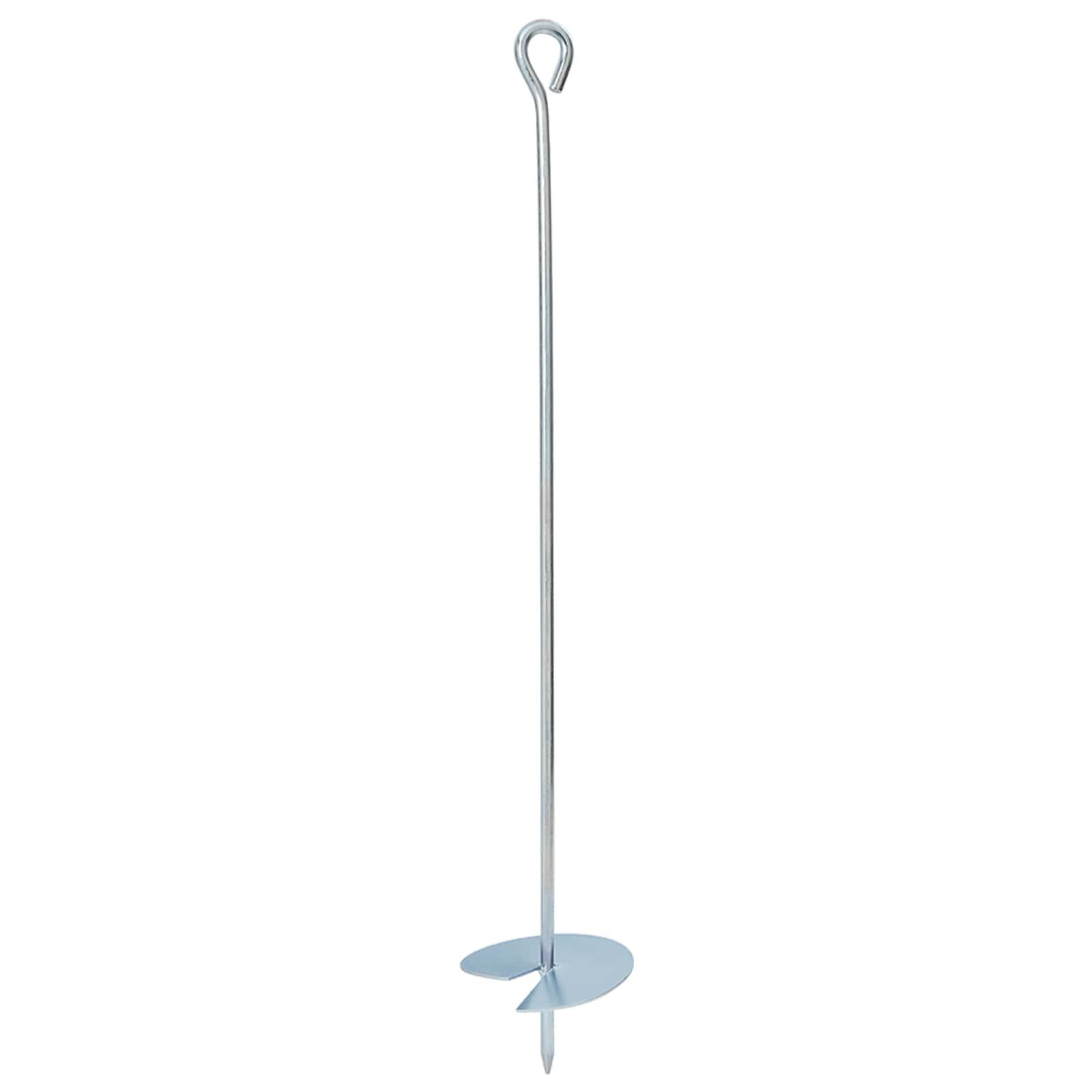 vidaXL H-Pfostenanker Erdanker 2 pcs Silber Ø10 x 60 cm Galvanisiertes Metall, (2-St)