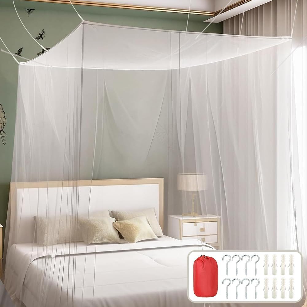 FELIXLEO Moskitonetz Bett 200x220x200cm Feinmaschig Langlebig für Zuhause Camping (1 St)