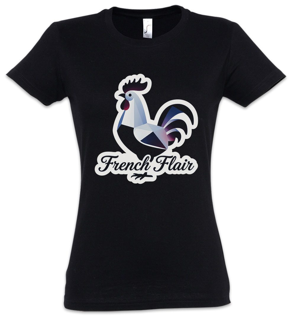 Urban Backwoods Print-Shirt French Flair Damen T-Shirt France Team WM Frankreich Bleu Blanc Rouge (1-tlg) Paris Gaulois Coq Tricolore