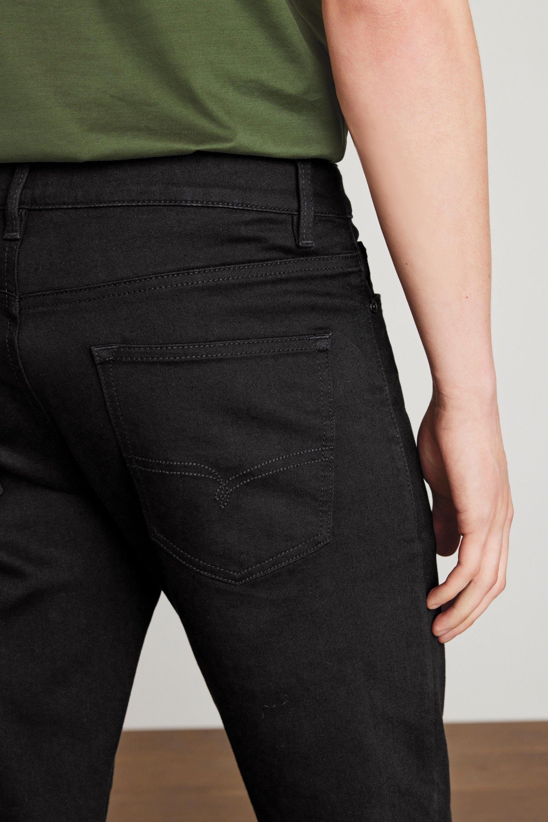 Flex – Straight Black Next Fit Stretch-Jeans Motion Straight-Jeans (1-tlg)