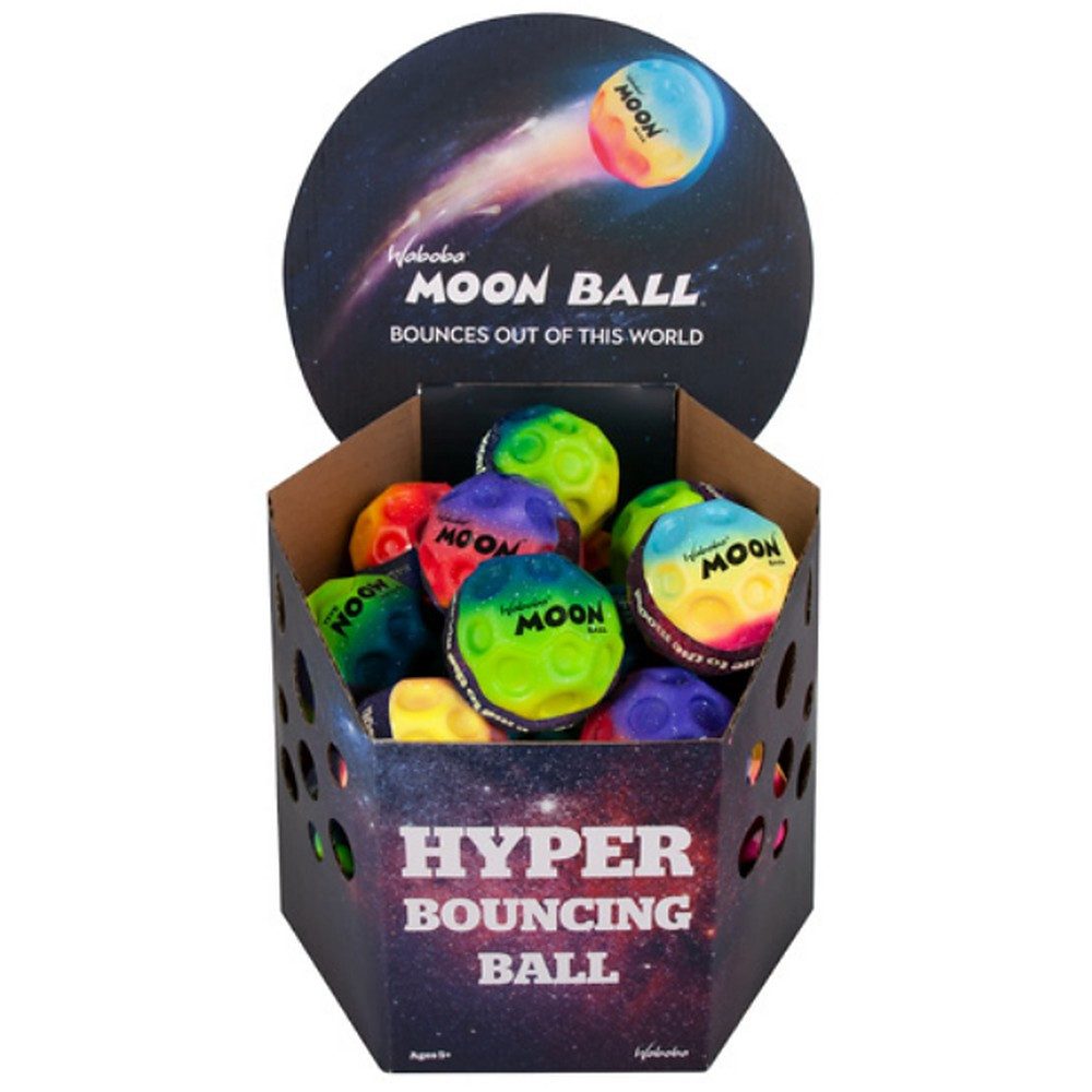 Waboba Flummi Springball Hüpfball Gummiball (Spar-Set, 1-St), hohe Sprungkraft, Kraterstruktur, Farbverlauf
