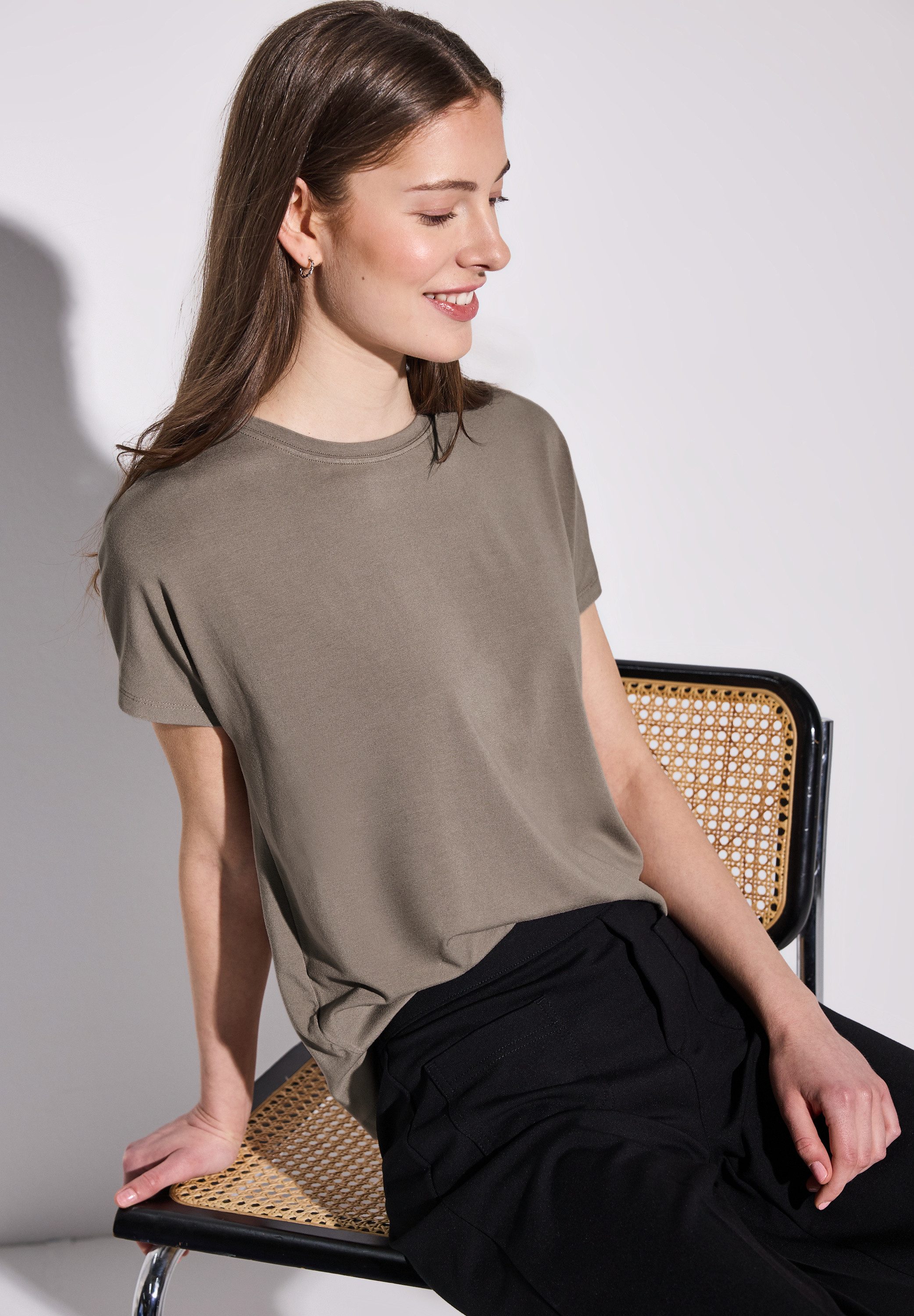 STREET ONE T-Shirt, aus strecthigem Viskosematerial günstig online kaufen