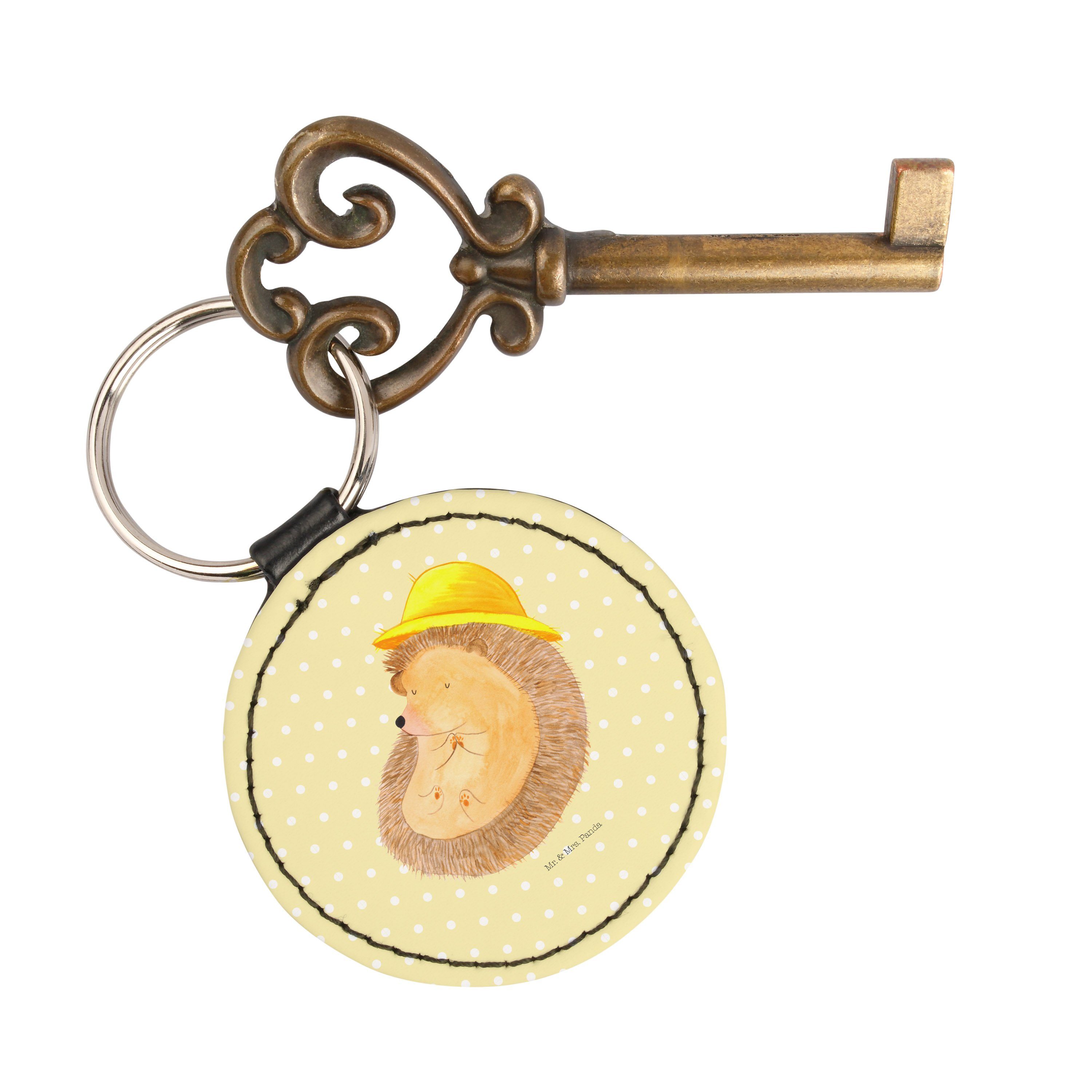 Mr. & Mrs. Panda Schlüsselanhänger Igel betet Gelb Pastell Geschenk