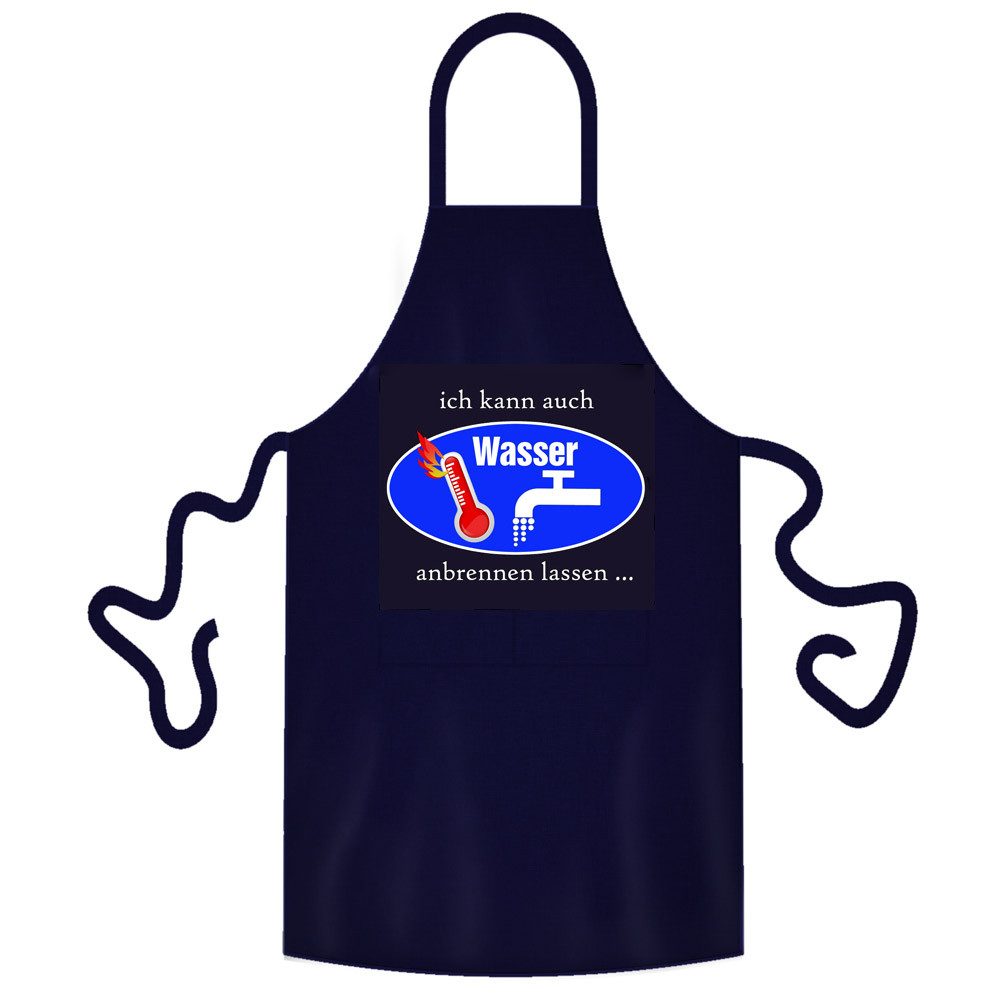 teprovo Grillschürze Kochschürze Schürze 116cm ich kann auch Wasser anbrenn günstig online kaufen
