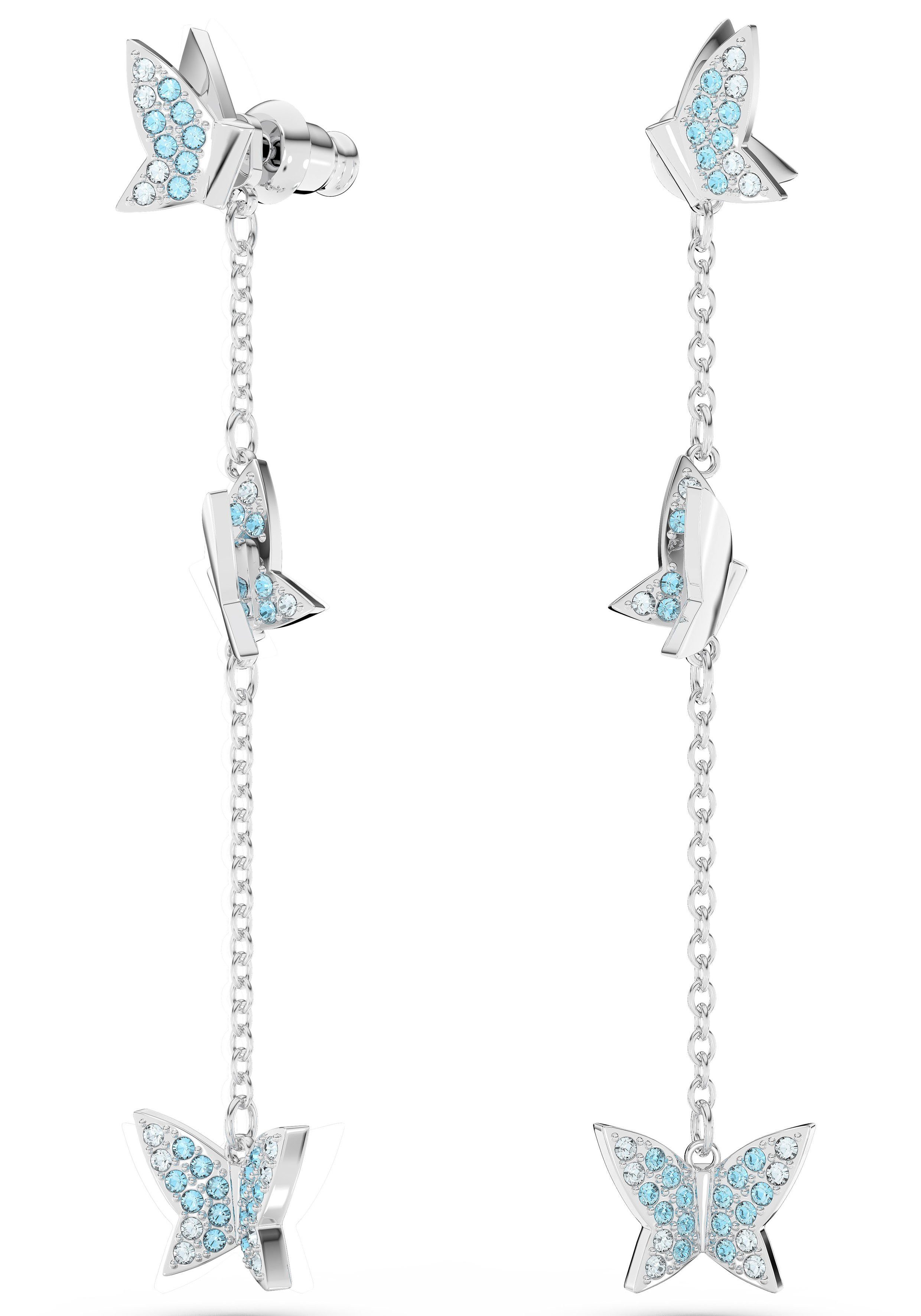 Swarovski Paar Ohrhänger Lilia Drop-Ohrhänger, Schmetterling, 5662182, mit  Swarovski® Kristall